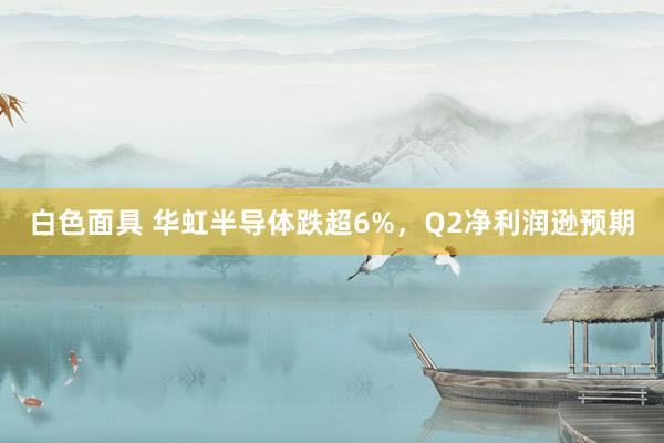 白色面具 华虹半导体跌超6%，Q2净利润逊预期