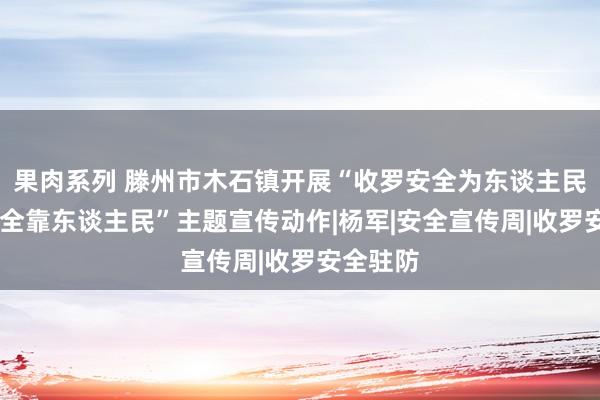 果肉系列 滕州市木石镇开展“收罗安全为东谈主民 收罗安全靠东谈主民”主题宣传动作|杨军|安全宣传周|收罗安全驻防